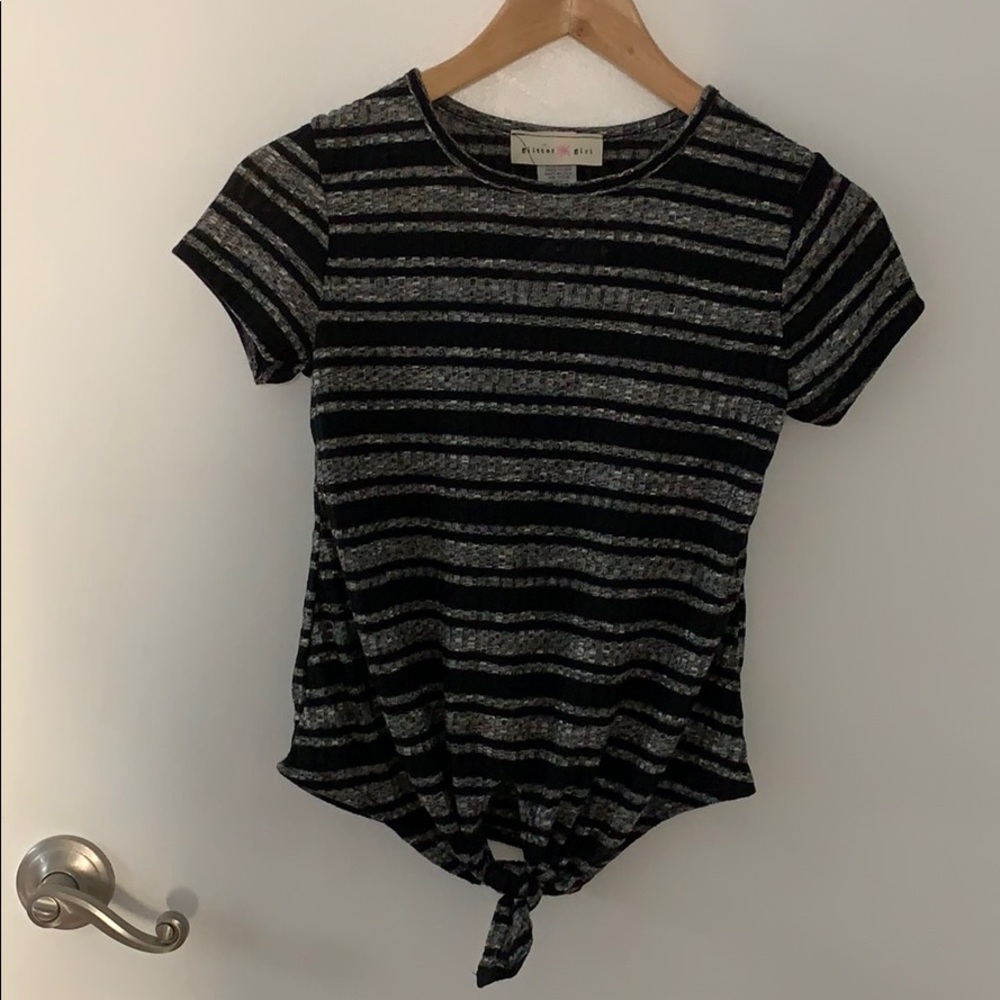 NWT Cute Comfy Glitter Girl Top kid size 10/12
